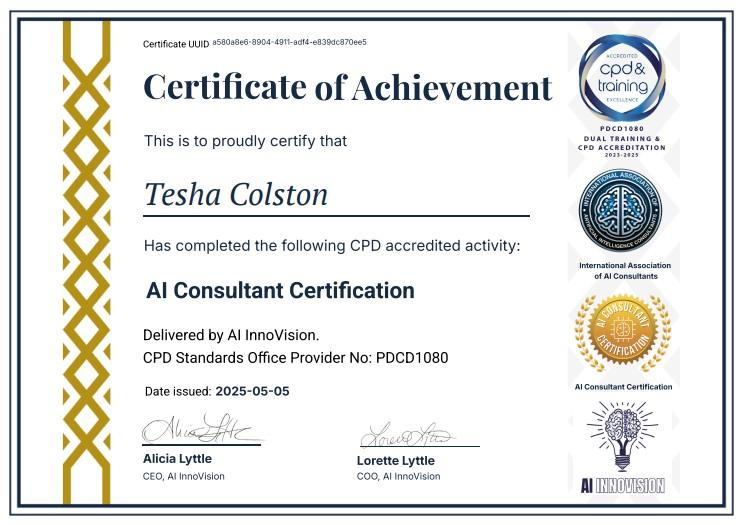 AI Consultant Certification credential