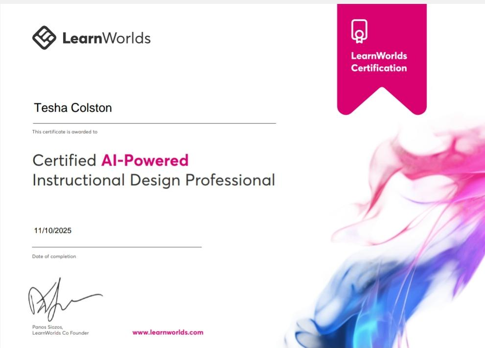 Certified AI-Powered Instructional Design Professional credential