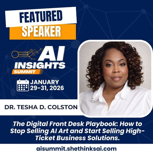 Dr. Tesha D. Colston featured speaker flyer for the 2026 AI Insights Summit